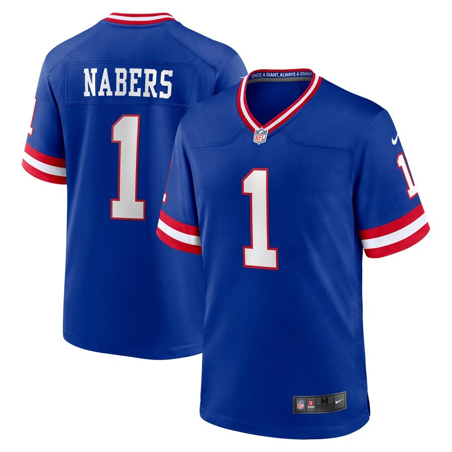 Men's New York Giants Malik Nabers Nike Royal 2nd Alternate Game Jersey - Ujersey Shop