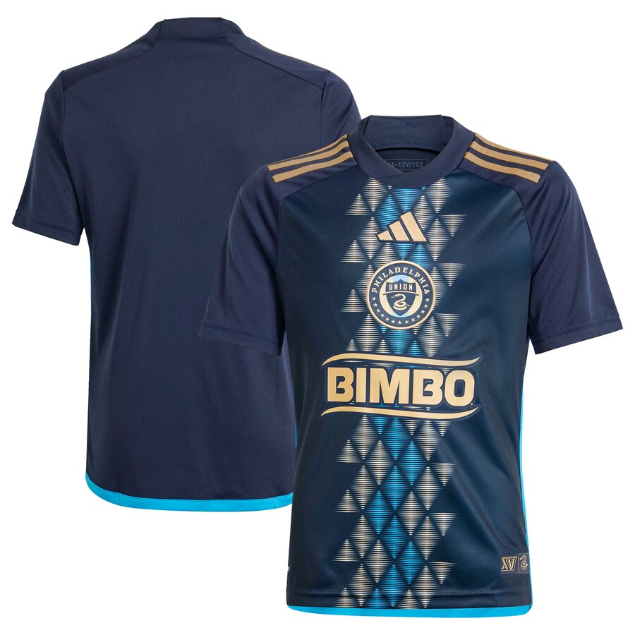 Youth Philadelphia Union  adidas Navy 2024 The XV Kit Replica Jersey - Ujersey Shop