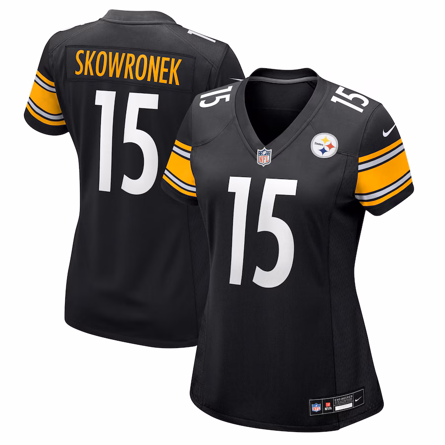 Women's Pittsburgh Steelers Ben Skowronek Nike Black Team Game Jersey - Ujersey Shop
