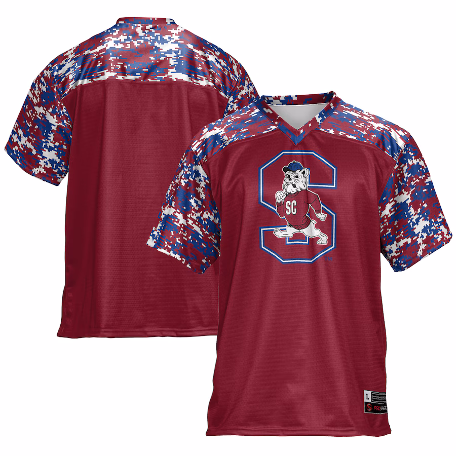 Men's GameDay Greats Blue South Carolina State Bulldogs Football Jersey - Ujersey Shop