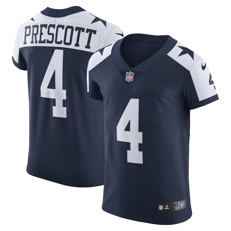 Men's Dallas Cowboys Dak Prescott Nike Navy Alternate Vapor Elite Player Jersey - Ujersey Shop