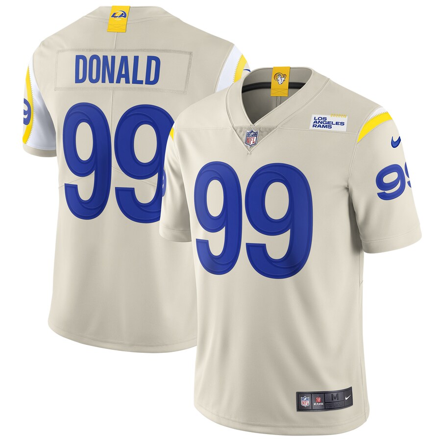 Men's Los Angeles Rams Aaron Donald Nike Bone Vapor Limited Jersey - Ujersey Shop
