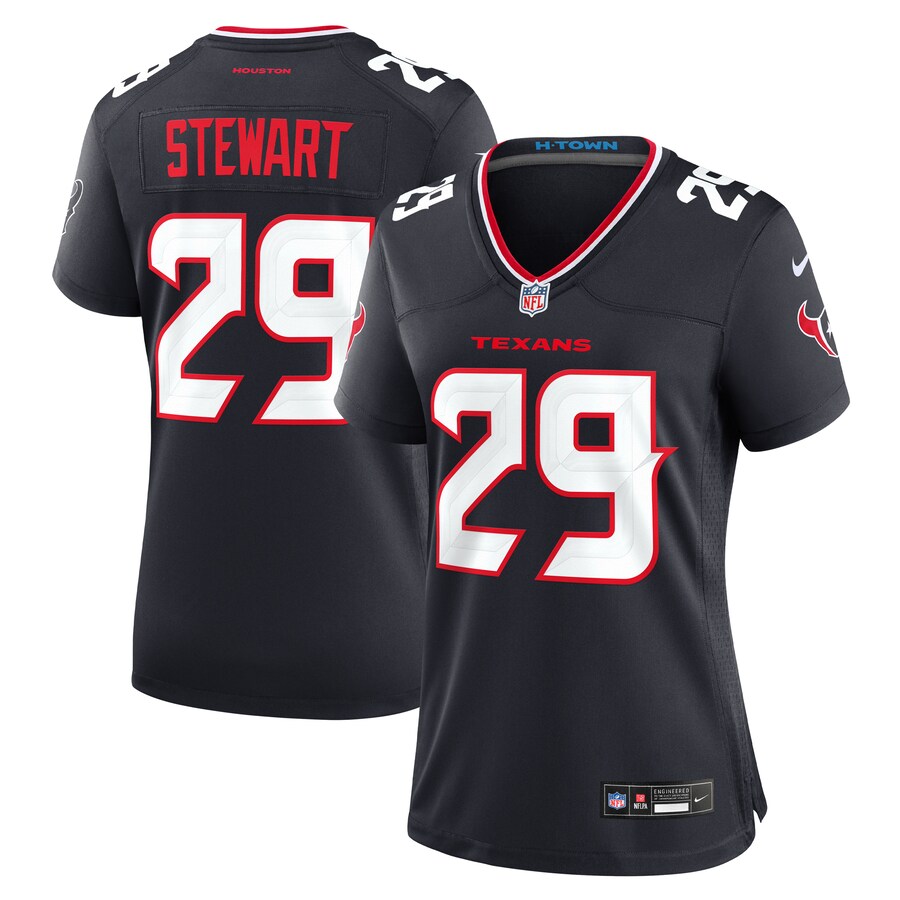 Women's Houston Texans M.J. Stewart Nike Navy Team Game Jersey - Ujersey Shop