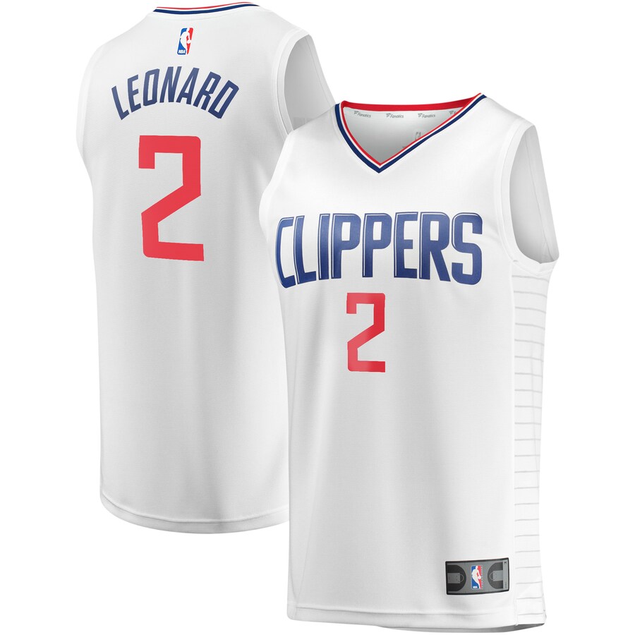 Youth LA Clippers Kawhi Leonard Fanatics White Fast Break Player Jersey - Association Edition - Ujersey Shop