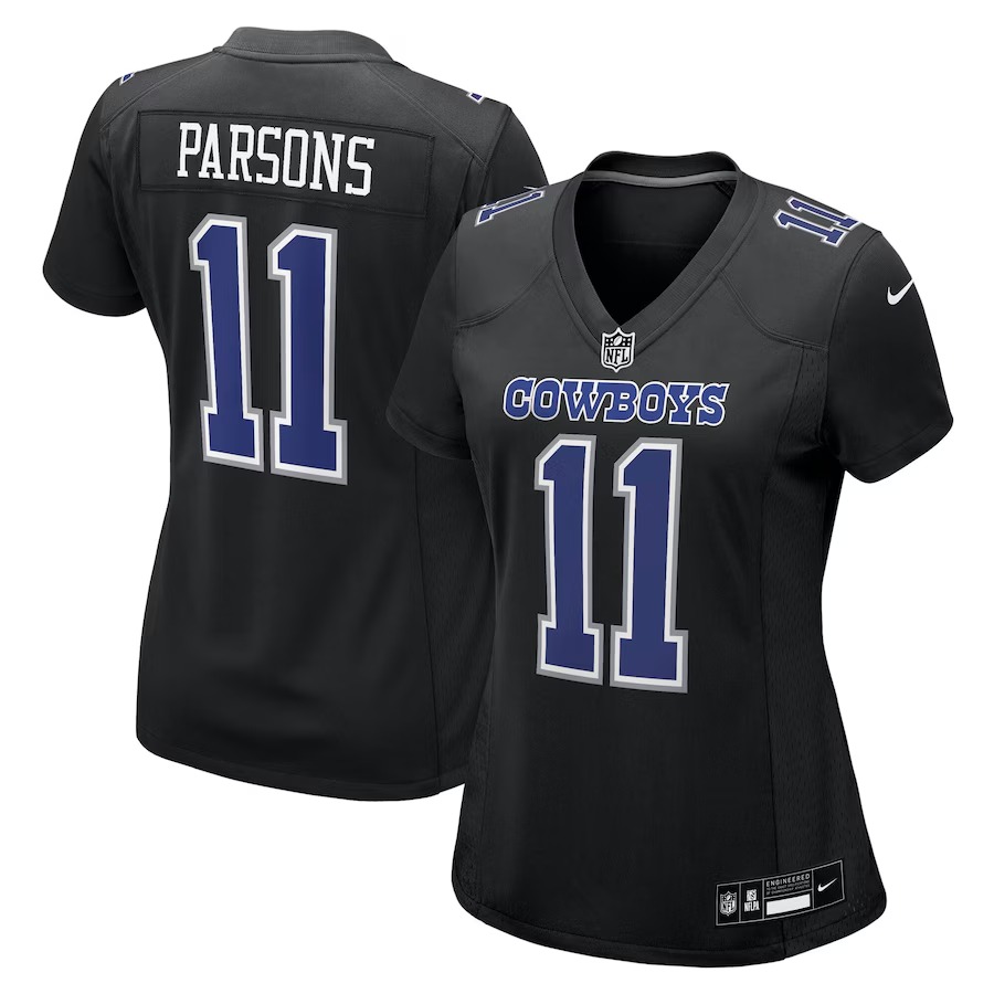 Women's Dallas Cowboys Micah Parsons Nike Carbon Black Fashion Game Jersey - Ujersey Shop