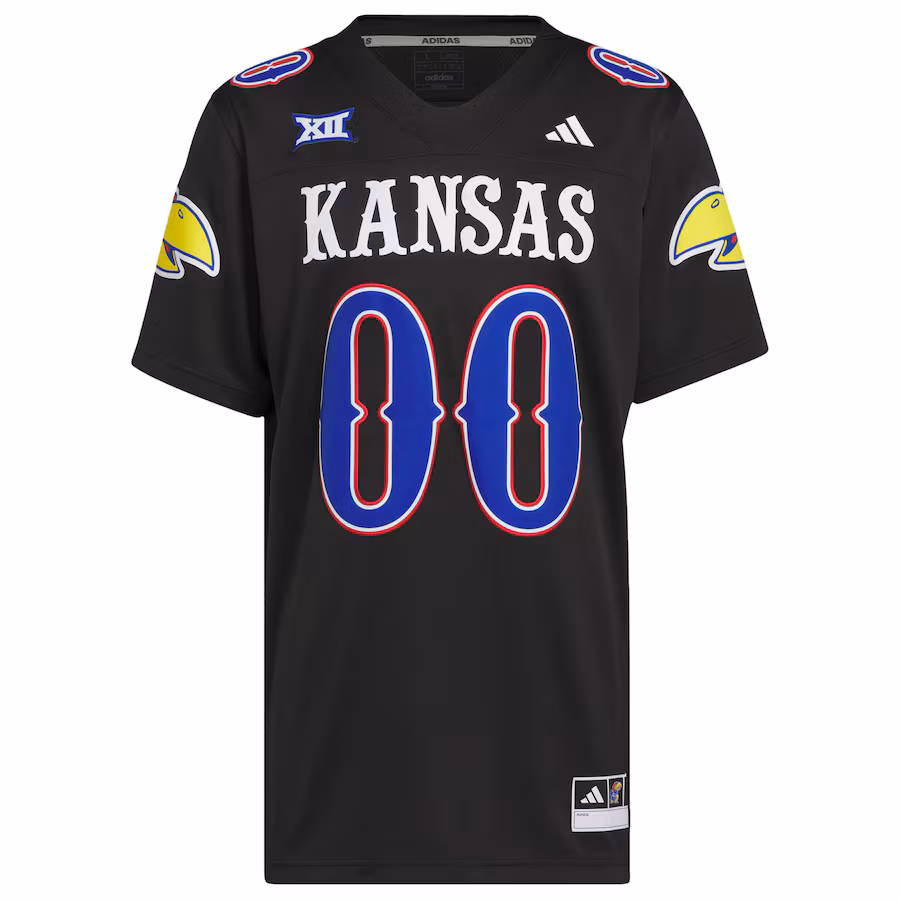 Men's adidas #00 Black Kansas Jayhawks Alternate Premier Jersey - Ujersey Shop