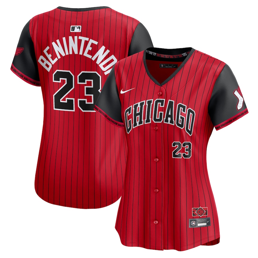 Women's Chicago White Sox Andrew Benintendi Nike Red/Black 2025 City Connect Limited Player Jersey - Ujersey Shop