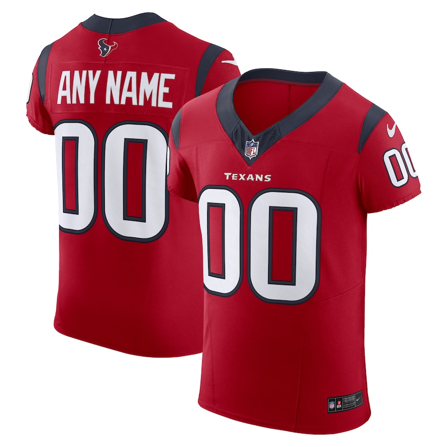 Men's Houston Texans Nike Red Alternate Vapor F.U.S.E. Elite Custom Jersey - Ujersey Shop