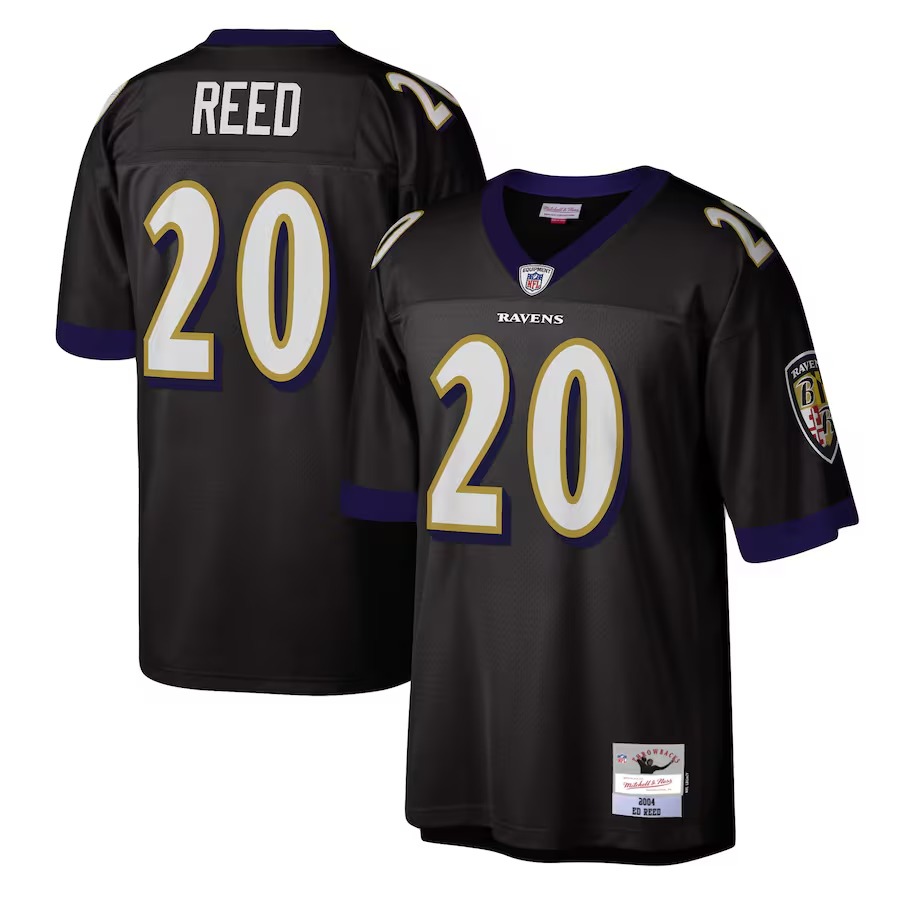 Men's Baltimore Ravens Ed Reed Mitchell & Ness Black Legacy Replica Jersey - Ujersey Shop