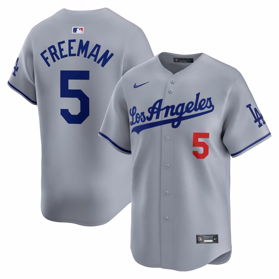 Men's Los Angeles Dodgers Freddie Freeman Nike Gray Away Limited Player Jersey - Ujersey Shop