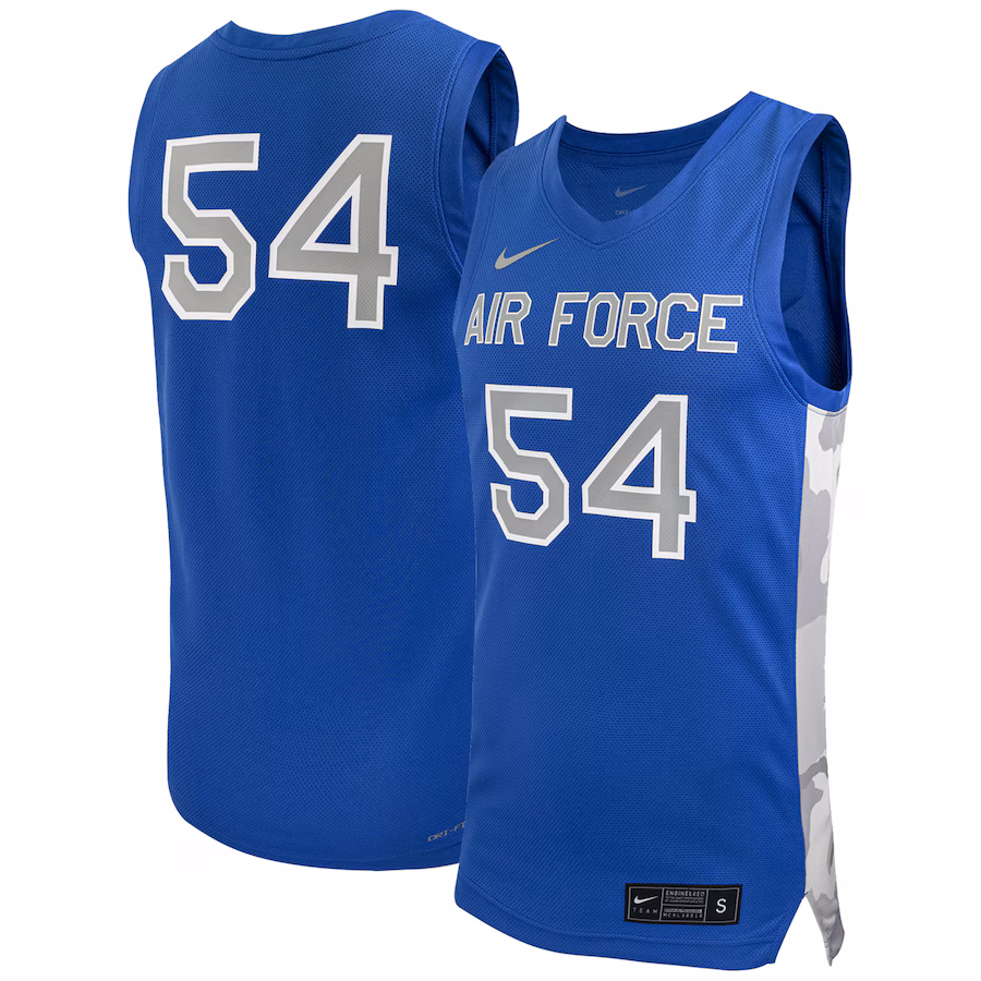 Men's Nike #54 Royal Air Force Falcons Replica Basketball Jersey - Ujersey Shop