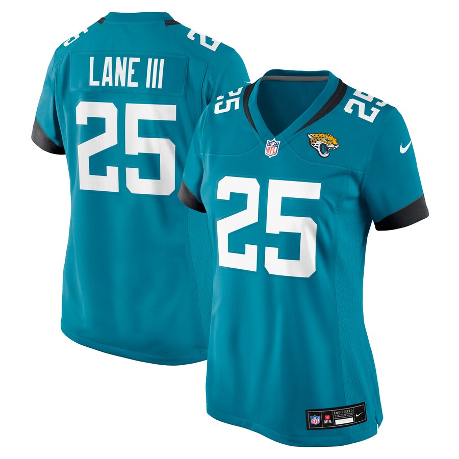 Women's Jacksonville Jaguars Rayuan Lane III Nike Teal Team Game Jersey - Ujersey Shop