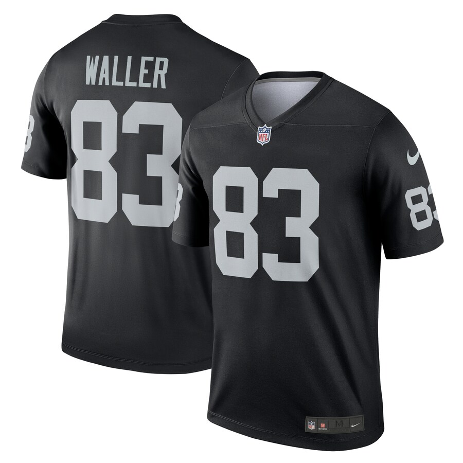 Men's Las Vegas Raiders Darren Waller Nike Black Team Legend Player Performance Top - Ujersey Shop