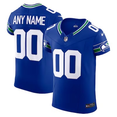 Men's Seattle Seahawks Nike Men's Royal Alternate Vapor F.U.S.E. Elite Custom Jersey - Ujersey Shop