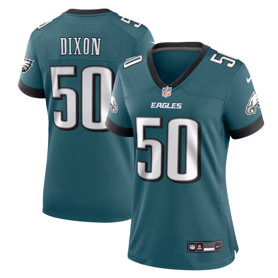 Women's Philadelphia Eagles Lance Dixon Nike Midnight Green Team Game Jersey - Ujersey Shop