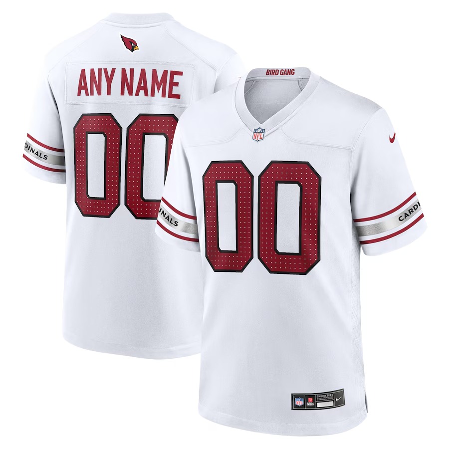 Men's Arizona Cardinals Nike White Custom Game Jersey - Ujersey Shop