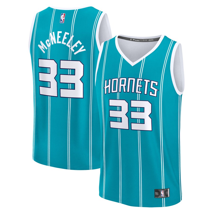 Youth Charlotte Hornets Liam McNeeley Fanatics Teal Fast Break Replica Jersey - Icon Edition - Ujersey Shop