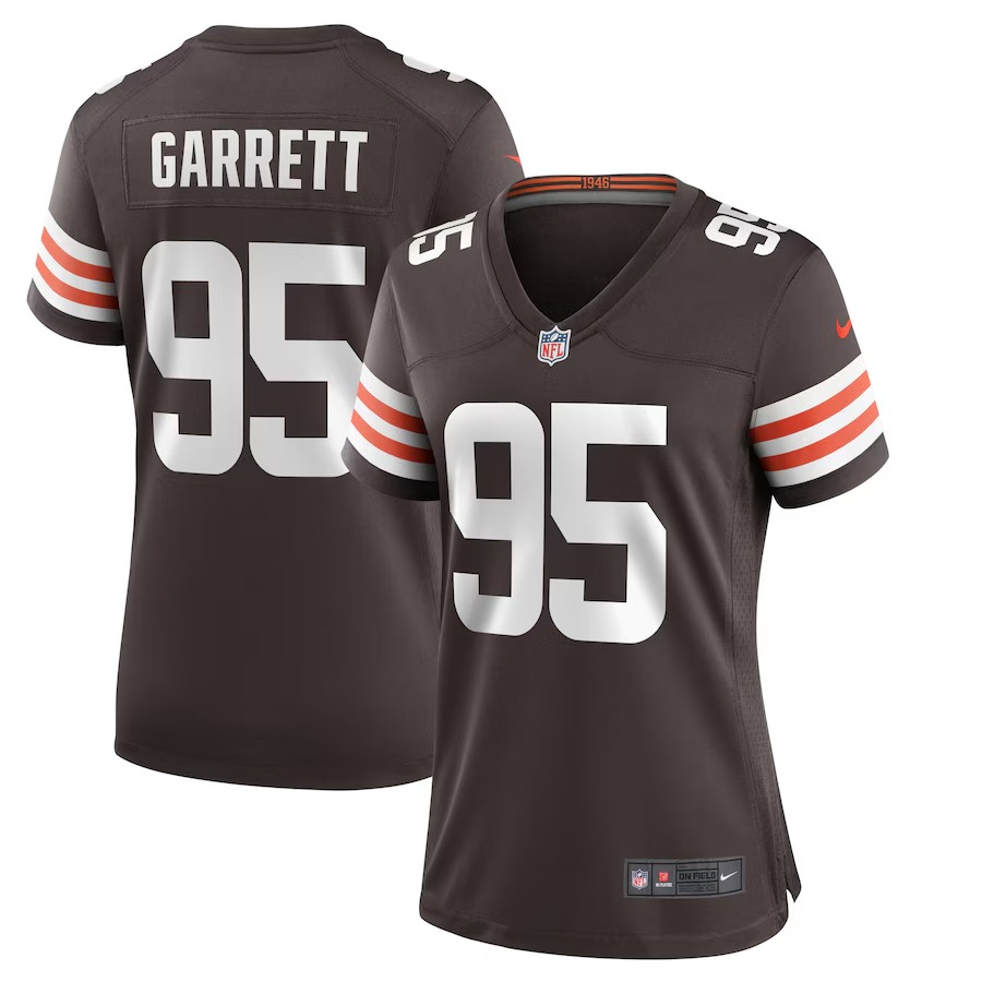 Women's Cleveland Browns Myles Garrett Nike Brown Player Game Jersey - Ujersey Shop