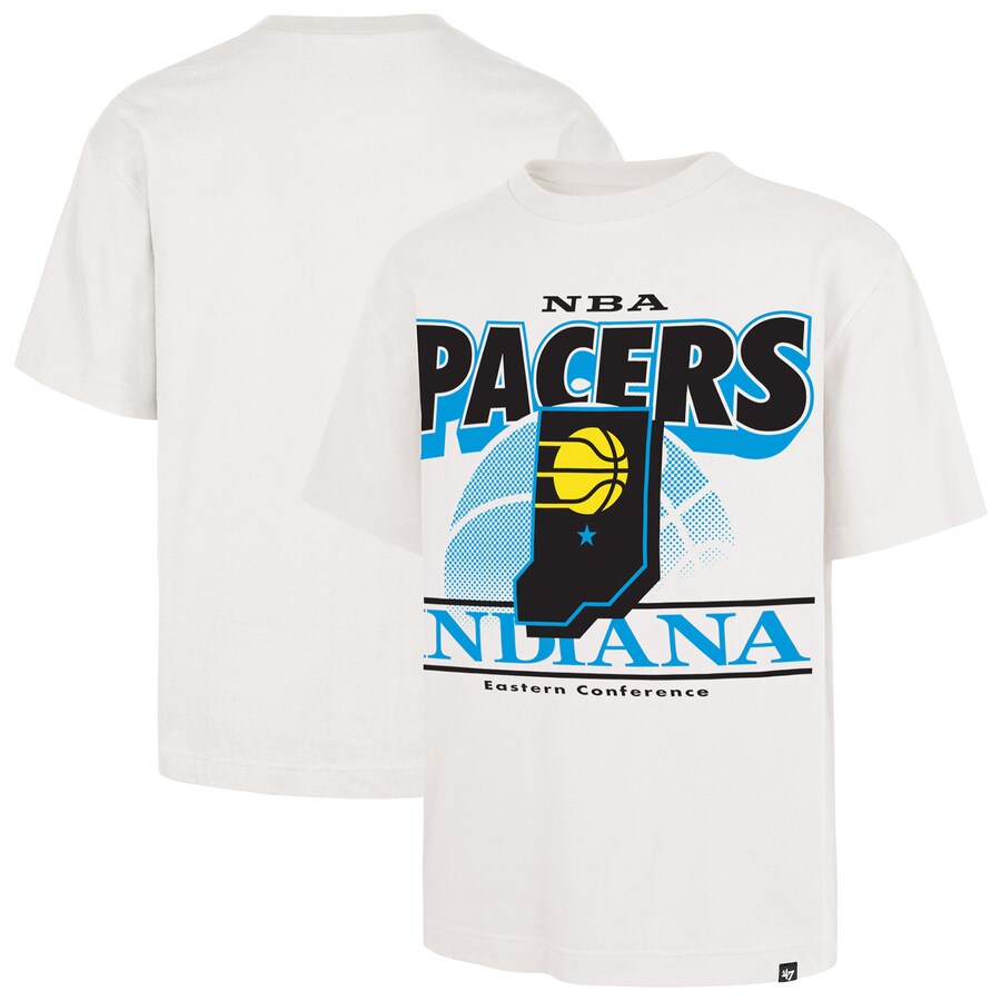 Men's Indiana Pacers  '47 White City Edition Shifty Foundation T-Shirt - Ujersey Shop