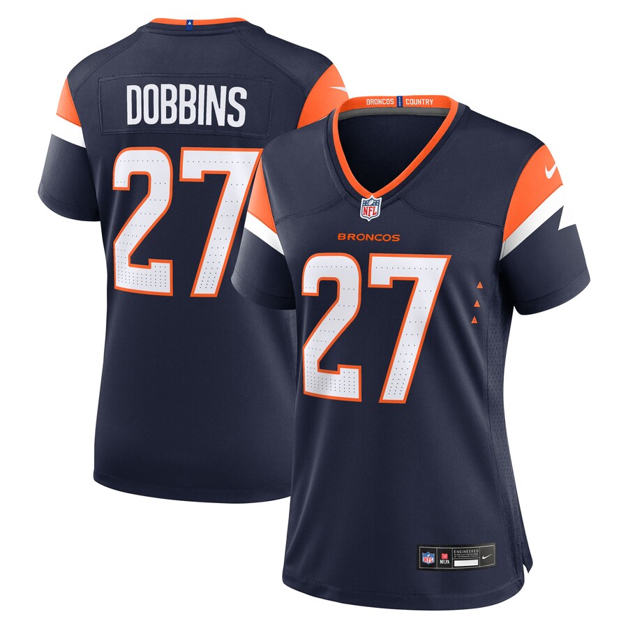 Women's Denver Broncos J.K. Dobbins Nike Navy Alternate Game Jersey - Ujersey Shop