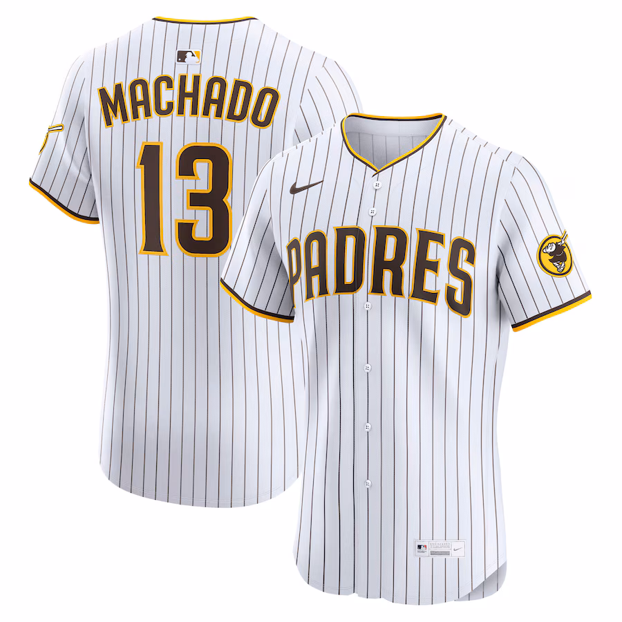 Men's San Diego Padres Manny Machado Nike White Home Elite Player Jersey - Ujersey Shop