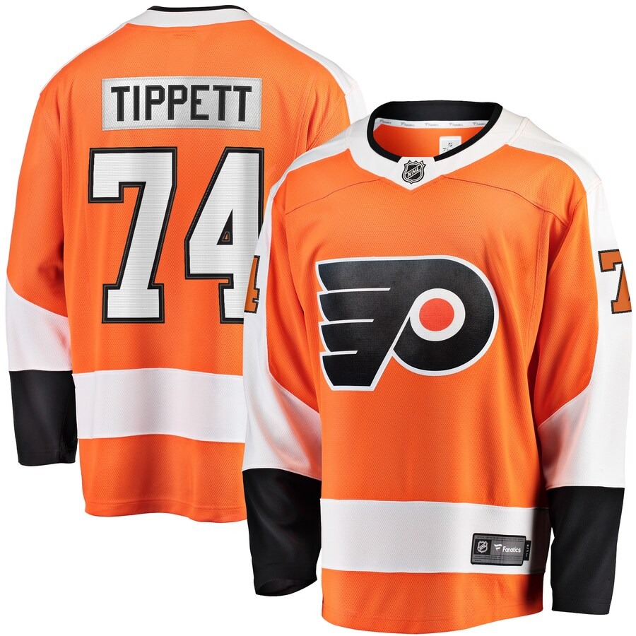 Men's Philadelphia Flyers Owen Tippett Fanatics Branded Orange Home Breakaway Player Jersey - Ujersey Shop