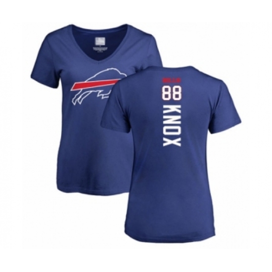 Football Women's Buffalo Bills #88 Dawson Knox Royal Blue Backer T-Shirt - Ujersey Shop