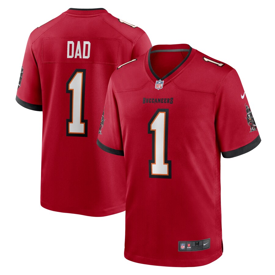 Men's Tampa Bay Buccaneers Number 1 Dad Nike Red Game Jersey - Ujersey Shop
