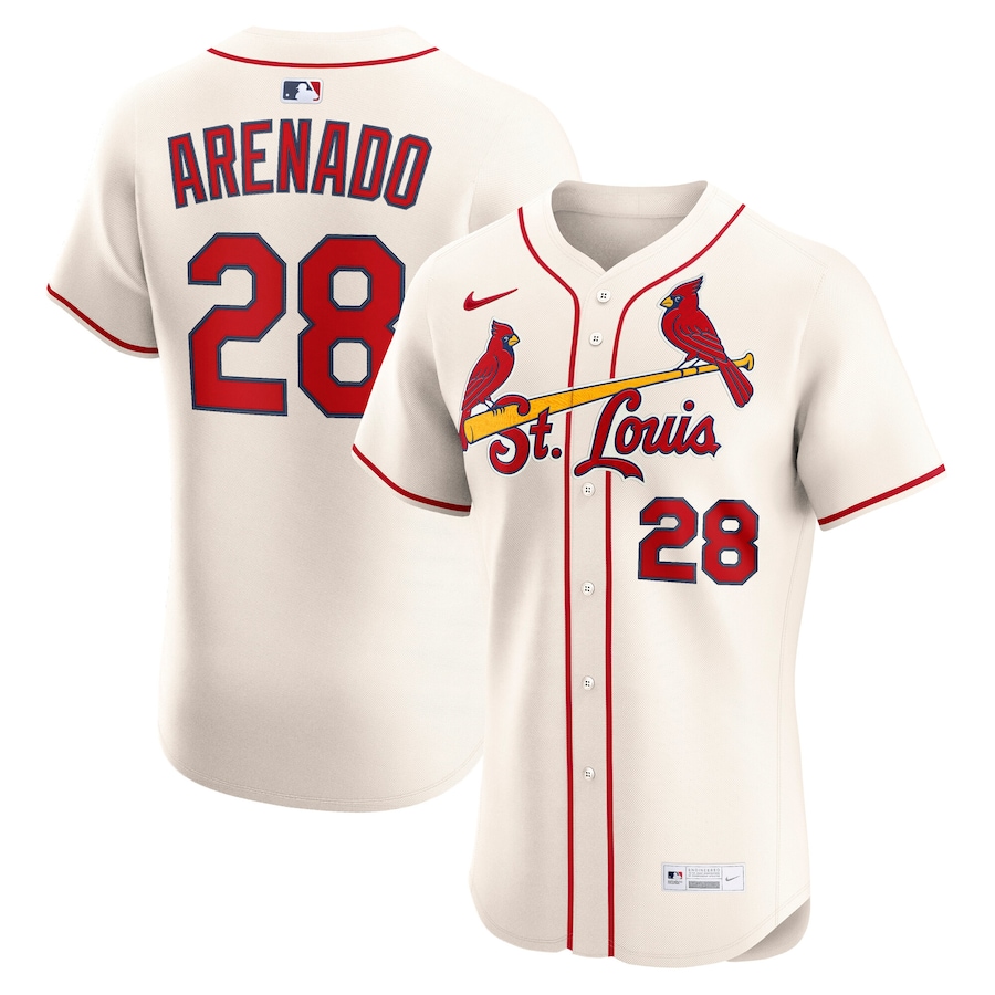 Men's St. Louis Cardinals Nolan Arenado Nike Cream Alternate Elite Jersey - Ujersey Shop