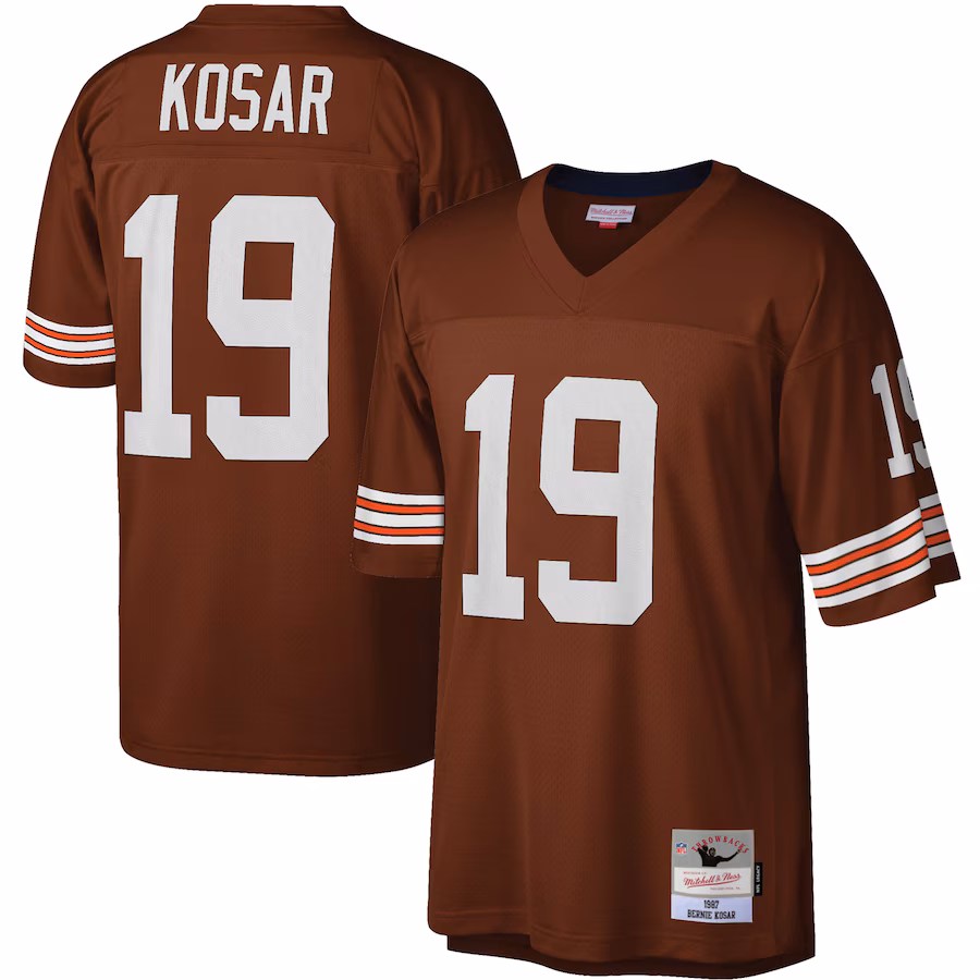 Men's Cleveland Browns Bernie Kosar Mitchell & Ness Brown Legacy Replica Jersey - Ujersey Shop