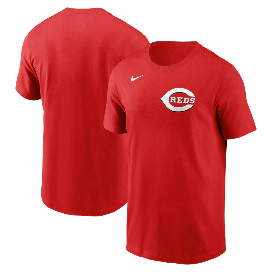 Men's Cincinnati Reds Nike Red Fuse Wordmark T-Shirt - Ujersey Shop