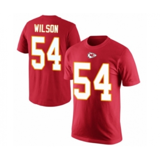 Football Men's Kansas City Chiefs #54 Damien Wilson Red Rush Pride Name & Number T-Shirt - Ujersey Shop