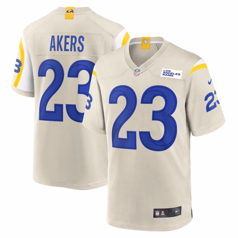 Men's Los Angeles Rams Cam Akers Nike Bone Game Jersey - Ujersey Shop