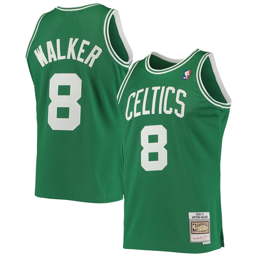 Men's Boston Celtics Antoine Walker Mitchell & Ness Kelly Green 2001/02 Hardwood Classics Swingman Jersey - Ujersey Shop