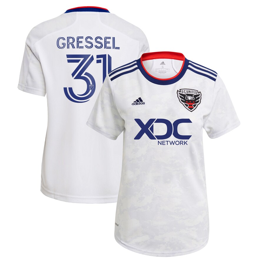 Women's D.C. United Julian Gressel adidas White 2022 The Marble Replica Player Jersey - Ujersey Shop