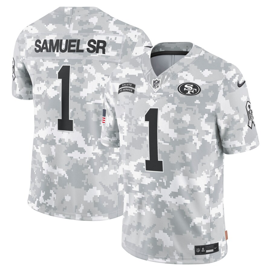 Men's San Francisco 49ers Deebo Samuel Sr Nike Arctic Camo 2024 Salute to Service Limited Jersey - Ujersey Shop