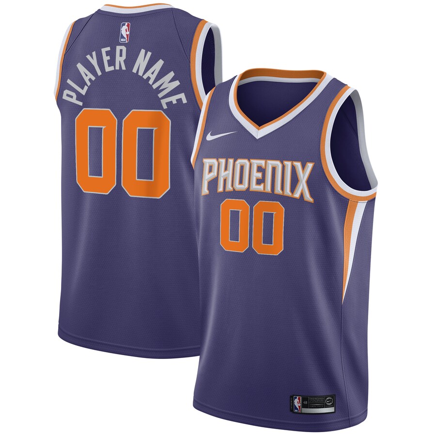 Men's Phoenix Suns Nike Purple 2020/21 Swingman Custom Jersey - Icon Edition - Ujersey Shop