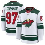 Men's Minnesota Wild Kirill Kaprizov Fanatics White Away Premium Jersey - Ujersey Shop