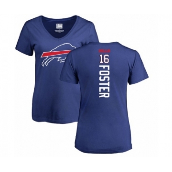 NFL Women's Nike Buffalo Bills #16 Robert Foster Royal Blue Backer T-Shirt - Ujersey Shop