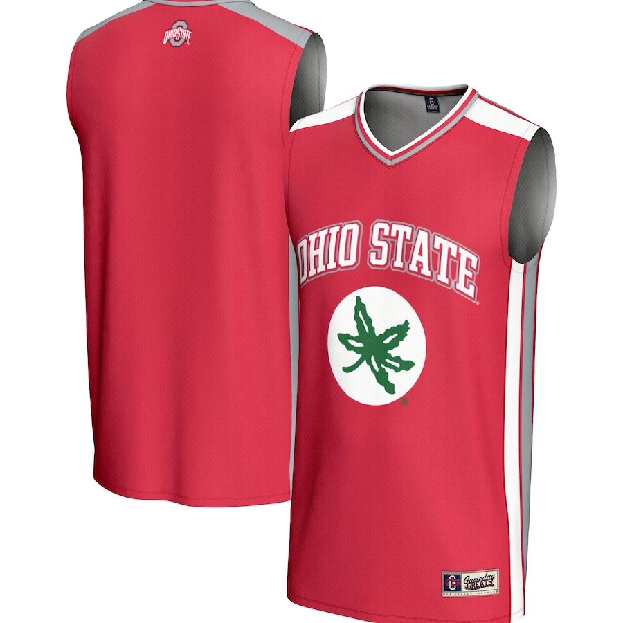 Men's GameDay Greats Scarlet Ohio State Buckeyes Spirit Basketball Jersey - Ujersey Shop