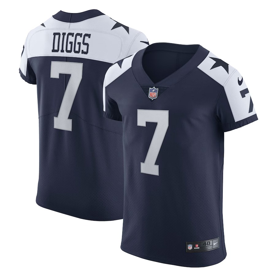 Men's Dallas Cowboys Trevon Diggs Nike Navy Alternate Vapor Elite Jersey - Ujersey Shop