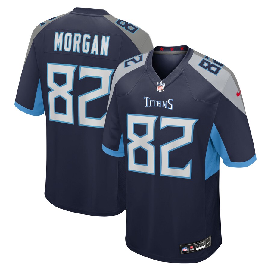 Men's Tennessee Titans Stanley Morgan Nike Navy Team Game Jersey - Ujersey Shop