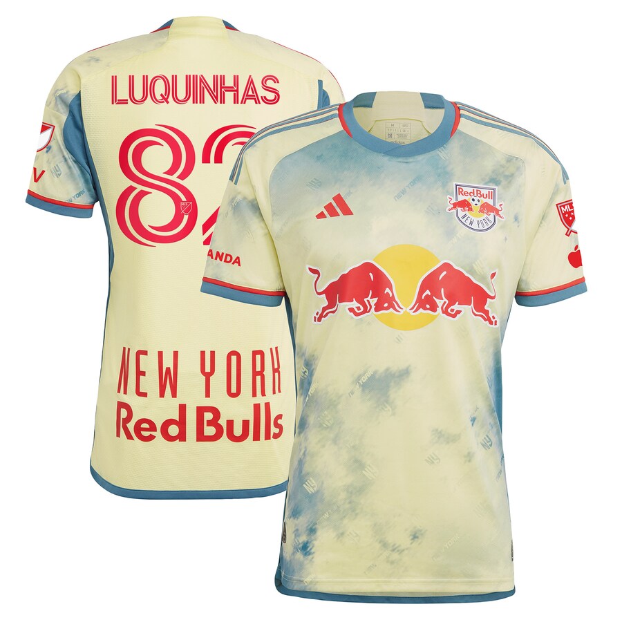 Men's New York Red Bulls Luquinhas adidas Yellow 2023 Daniel Patrick Kit Authentic Jersey - Ujersey Shop