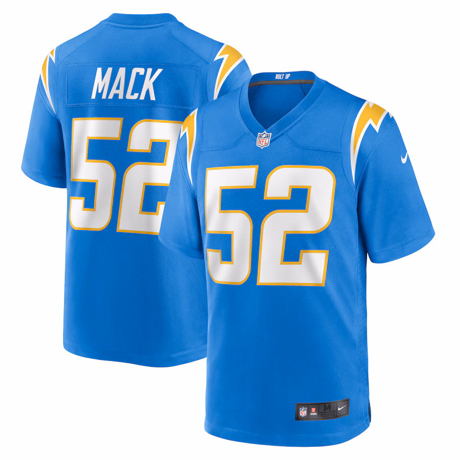 Men's Los Angeles Chargers Khalil Mack Nike Powder Blue Game Jersey - Ujersey Shop