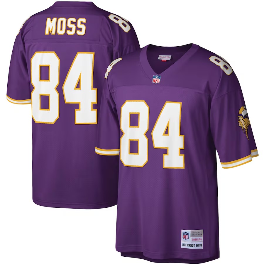 Men's Minnesota Vikings Randy Moss Mitchell & Ness Purple Legacy Replica Jersey - Ujersey Shop