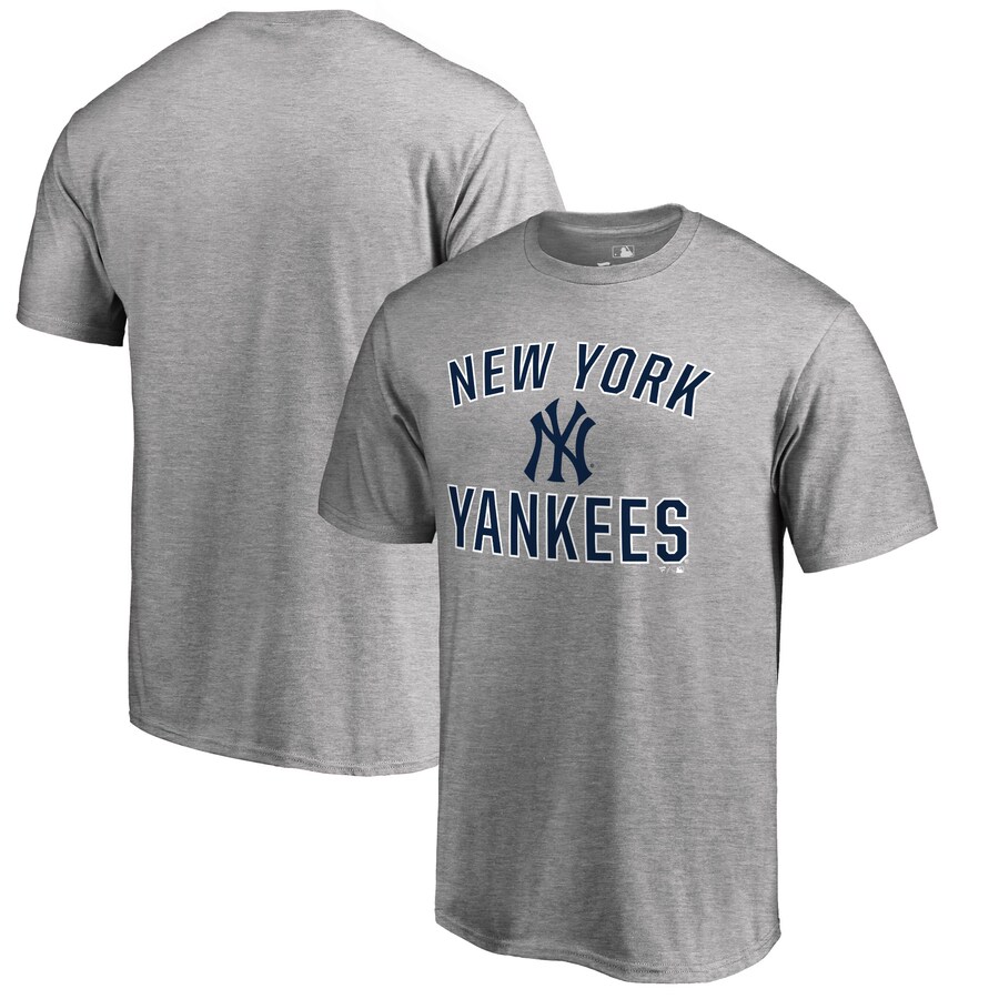 Men's New York Yankees Heather Gray Victory Arch T-Shirt - Ujersey Shop