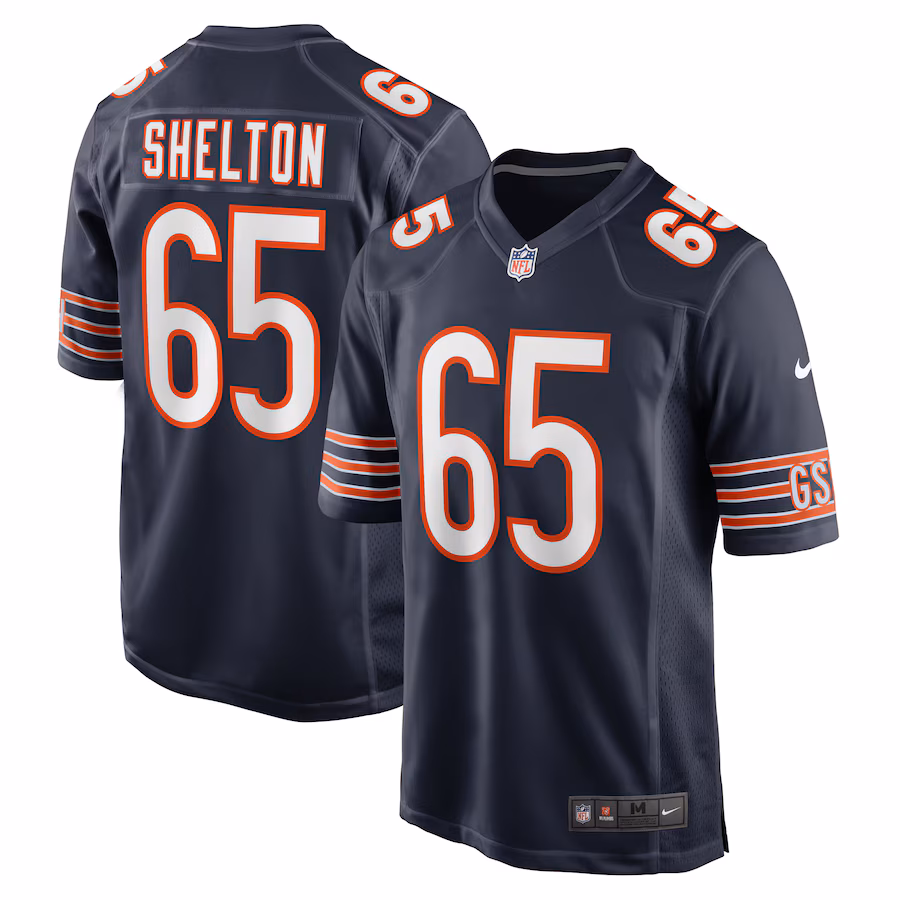 Men's Chicago Bears Coleman Shelton Nike  Navy  Game Jersey - Ujersey Shop