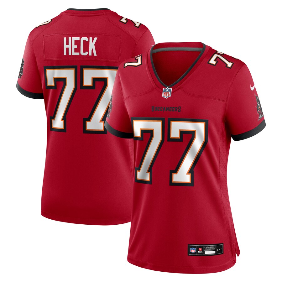 Women's Tampa Bay Buccaneers Charlie Heck Nike Red Team Game Jersey - Ujersey Shop