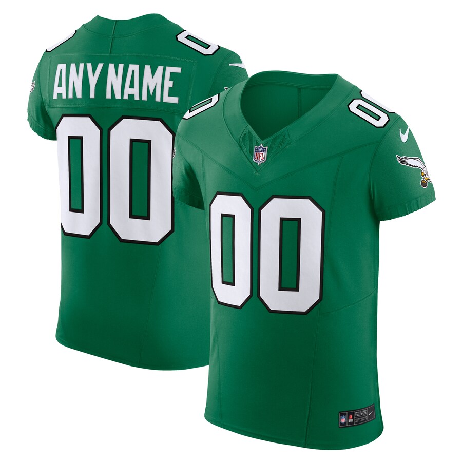 Men's Philadelphia Eagles Nike Kelly Green 2nd Alternate Vapor F.U.S.E. Elite Custom Jersey - Ujersey Shop