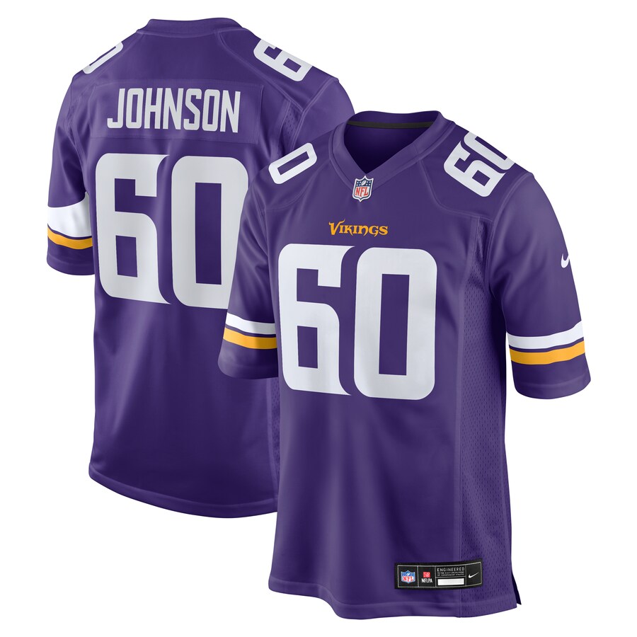 Men's Minnesota Vikings Marcellus Johnson Nike Purple Team Game Jersey - Ujersey Shop